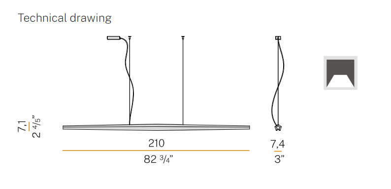 PANZERI  Viisi Φ210cmDIREOT LIGHT Hanging