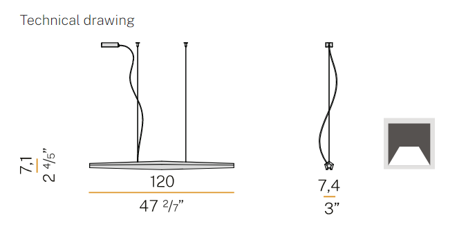 PANZERI  Viisi Φ120cmDIREOT LIGHT Hanging