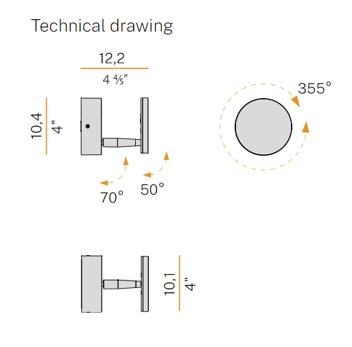 PANZERI  Bella Φ10cm Surface Wall