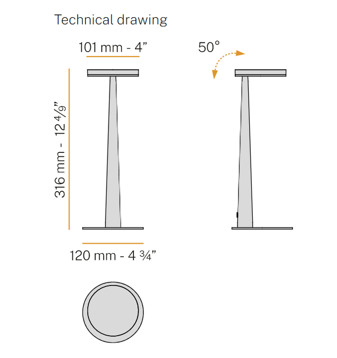 PANZERI  Bella  Φ10cm  Table